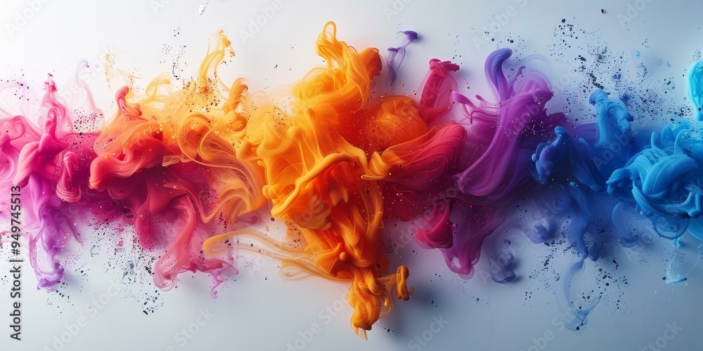 Vibrant Color Splash Background, Artistic Abstract Design Vibrant Color Splash Background, Artistic Abstract Design
