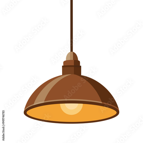 Illustration of Pendant light Isolated on white