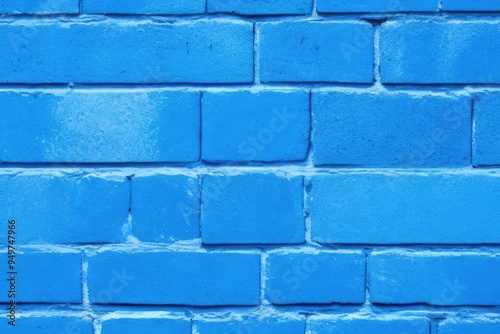 Blue brick wall texture