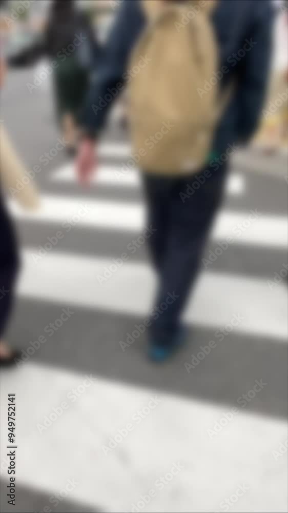 休日の東京風景 たくさんの人々 スロー ぼかし イメージ 縦型動画 サイネージ 休日の東京風景 たくさんの人々 スロー ぼかし イメージ 縦型動画 サイネージ