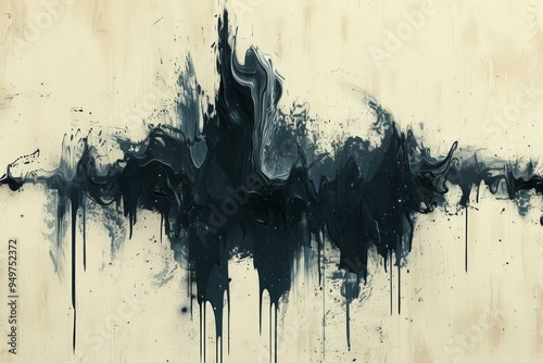 Abstract Expressionism Art, Watercolor Cityscape Painting photo