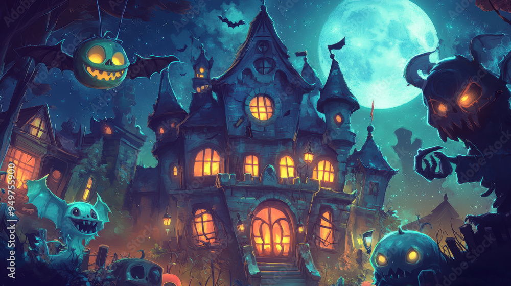 Obraz premium Halloween catle