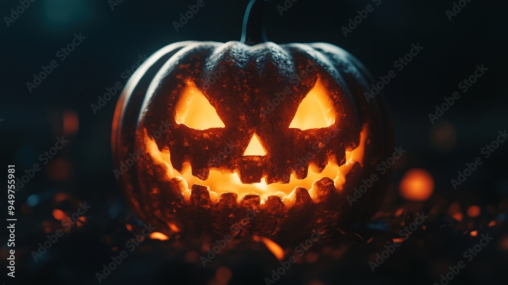 Fototapeta premium Halloween pumpkin wallpaper jack autumn scary
