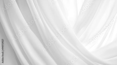 Soft white curtains background for graphic design or wallpaper.