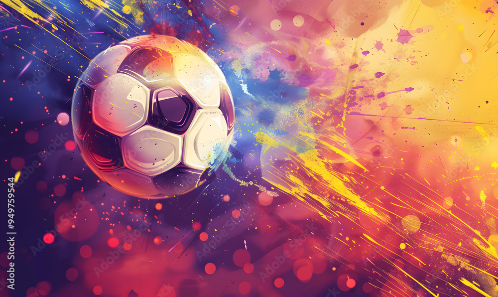 Naklejka premium football-themed graphic and photo for advertising