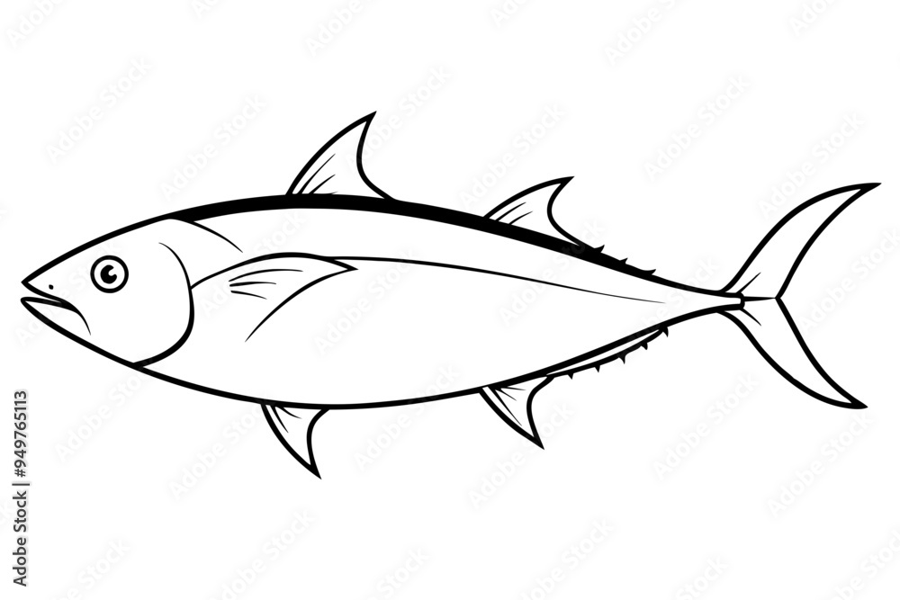 Tuna Fish Vector Illustration - Simple and Clean Design