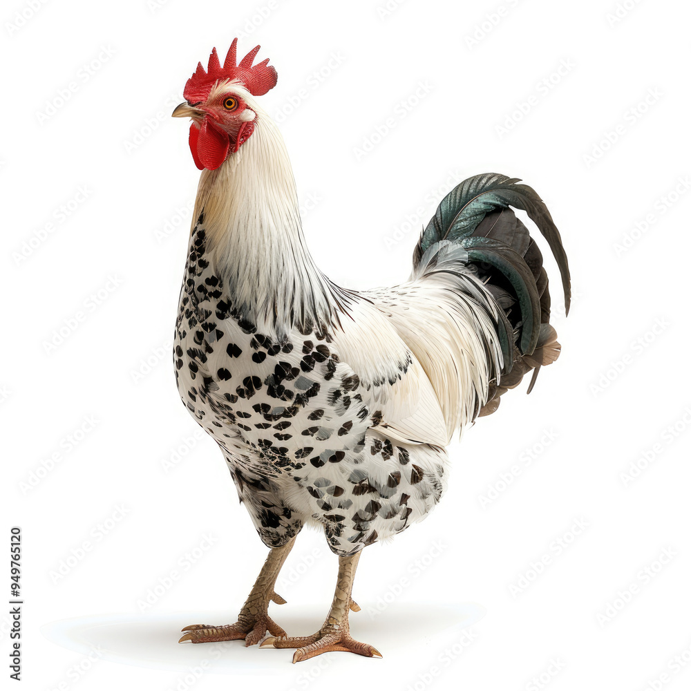 Fototapeta premium a chicken that is standing isolated white background