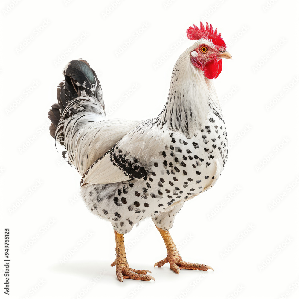 Fototapeta premium a chicken that is standing isolated white background 