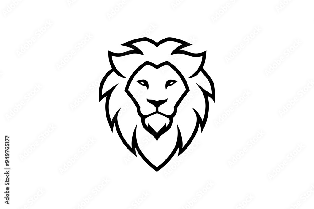 Minimal Abstract Lion Logo - Simple and Elegant Design Minimal Abstract Lion Logo - Simple and Elegant Design