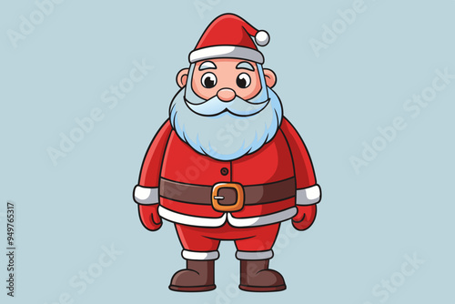 Full-Body Santa Illustration - Festive Christmas Vector Art photo