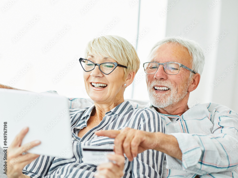 senior couple happy tablet together man woman shopping credit card buying order purchase online pay senior couple happy tablet together man woman shopping credit card buying order purchase online pay