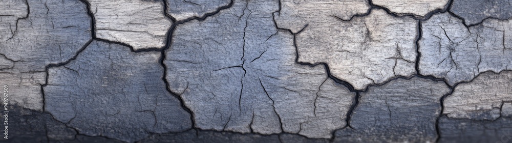 Obraz premium Rugged Tree Bark Texture, Detailed closeup of rough tree bark, perfect for rustic and earthy designs, providing a grounded feel in minimalist settings with ample negative space