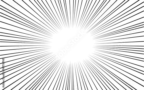 集中線。コミックに使われるような効果線。