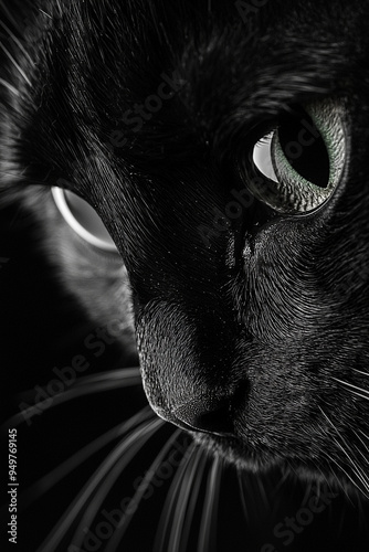 black cat portrait