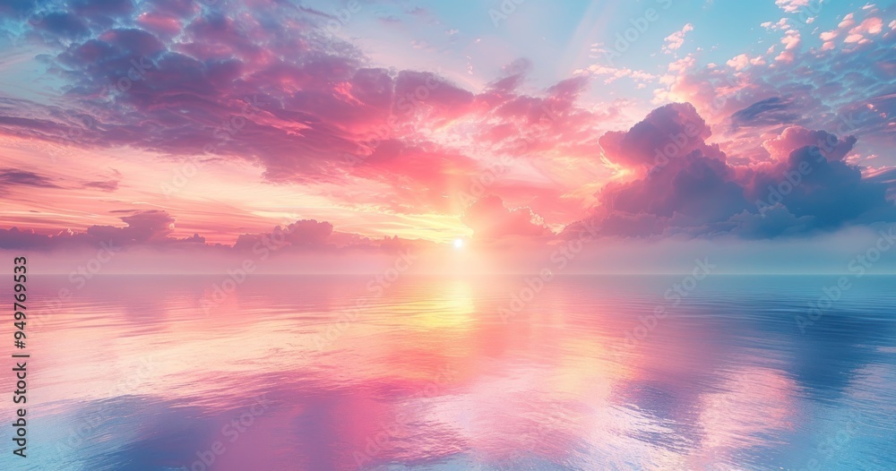 Peaceful Sunset over a Calm Ocean Peaceful Sunset over a Calm Ocean