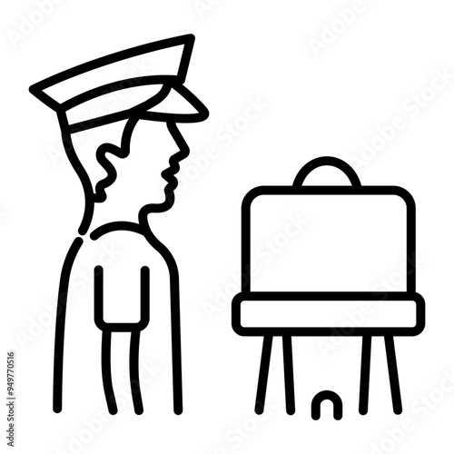 Poll watcher icon in outline style