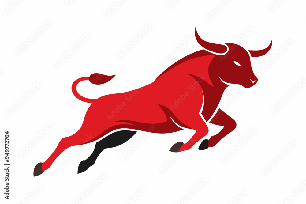 Obraz premium A jumping Bull