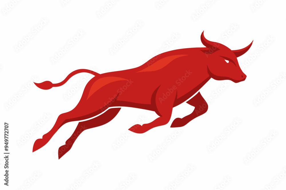 Obraz premium A jumping Bull