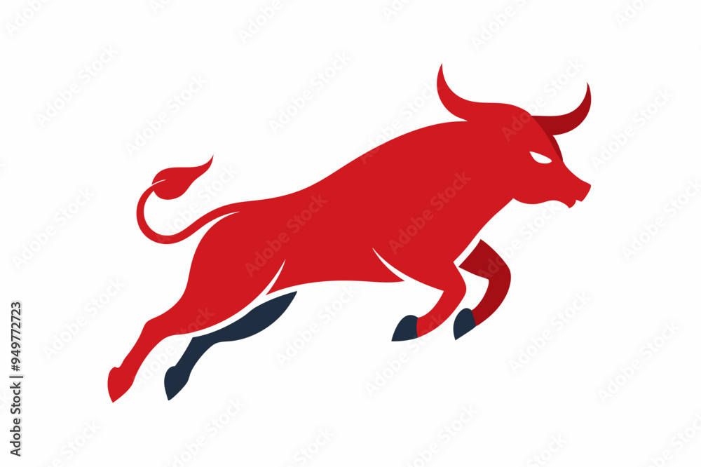 Obraz premium A jumping Bull