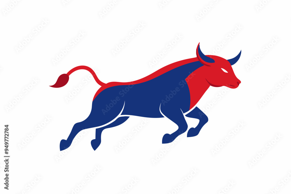 Obraz premium A jumping Bull