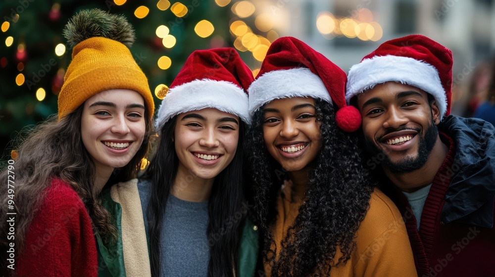 Multiracial Diverse Students Happy to Meet After the Holidays in College or University, 3D Illustration. AI generated illustration. Multiracial Diverse Students Happy to Meet After the Holidays in College or University, 3D Illustration. AI generated illustration.