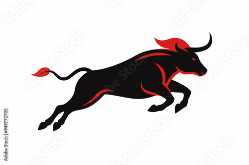 A jumping Bull
