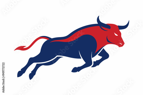 A jumping Bull