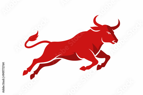A jumping Bull