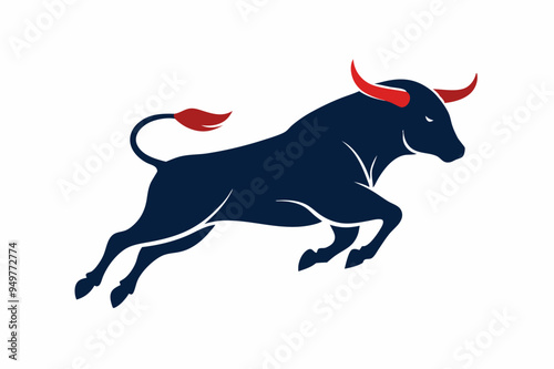 A jumping Bull