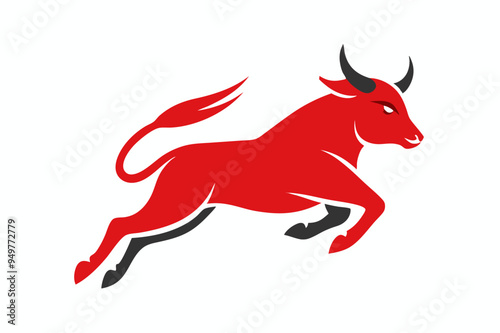 A jumping Bull
