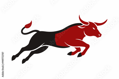 A jumping Bull