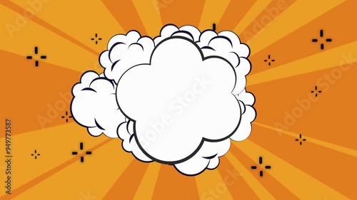 4K Video Animation Illustration Art Motion Graphic Background Wallpaper Animated of Pop Art Comic Cartoon