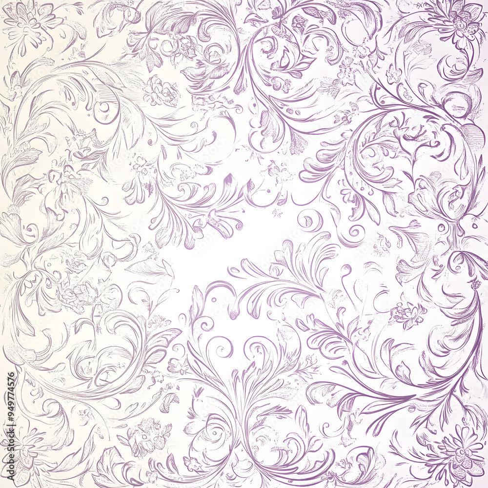 2D illustrator doodle-style floral and leaf graphics on a white background or wallpaper 2D illustrator doodle-style floral and leaf graphics on a white background or wallpaper