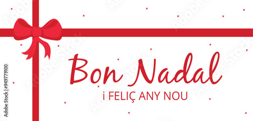 Bon Nadal banner for Christmas text in different language