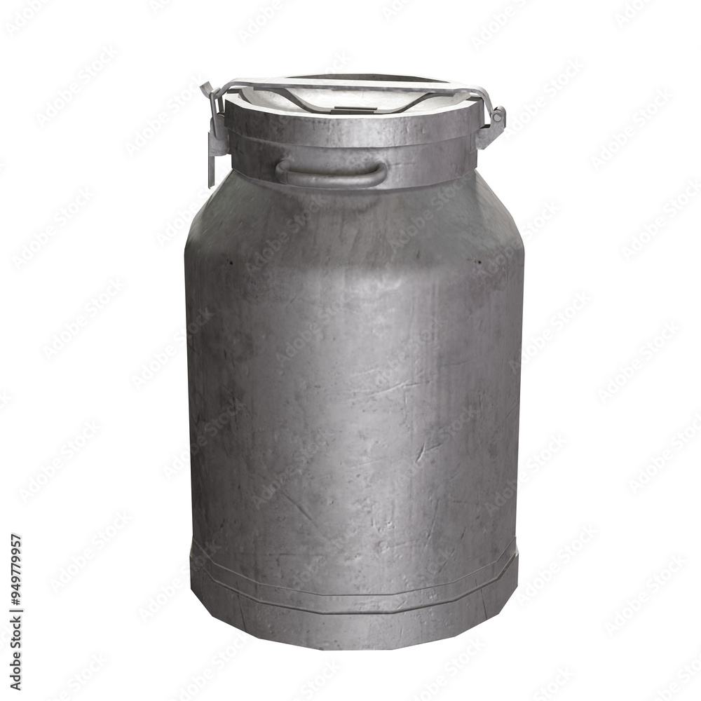 Metal barrel without background 3D render Metal barrel without background 3D render