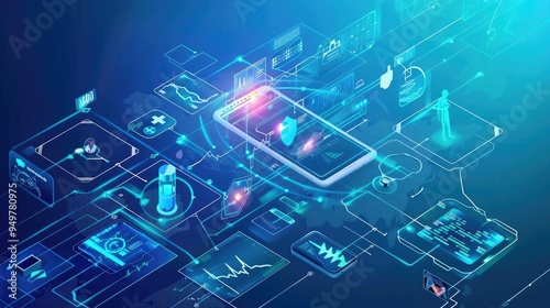 Medical technology network, Telemedicine, Electronic health record system, virtual hospital concept