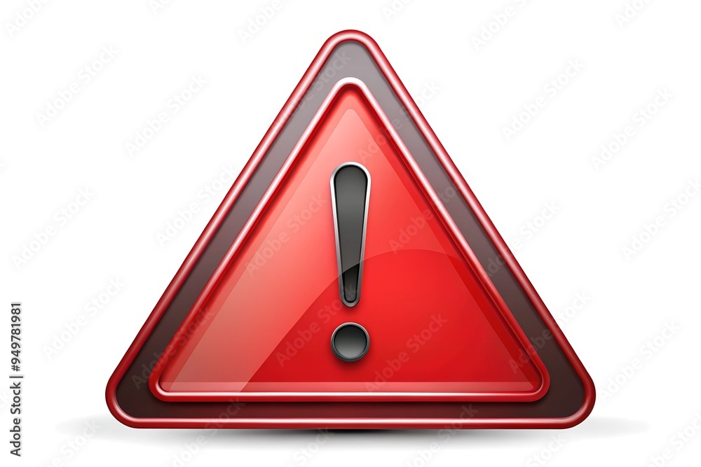 art of red triangle warning sign icon caution about hazard warning, risk warning. 3d realistic illustration of red warning triangle with black exclamation mark in it. Triangle isolated. art of red triangle warning sign icon caution about hazard warning, risk warning. 3d realistic illustration of red warning triangle with black exclamation mark in it. Triangle isolated.