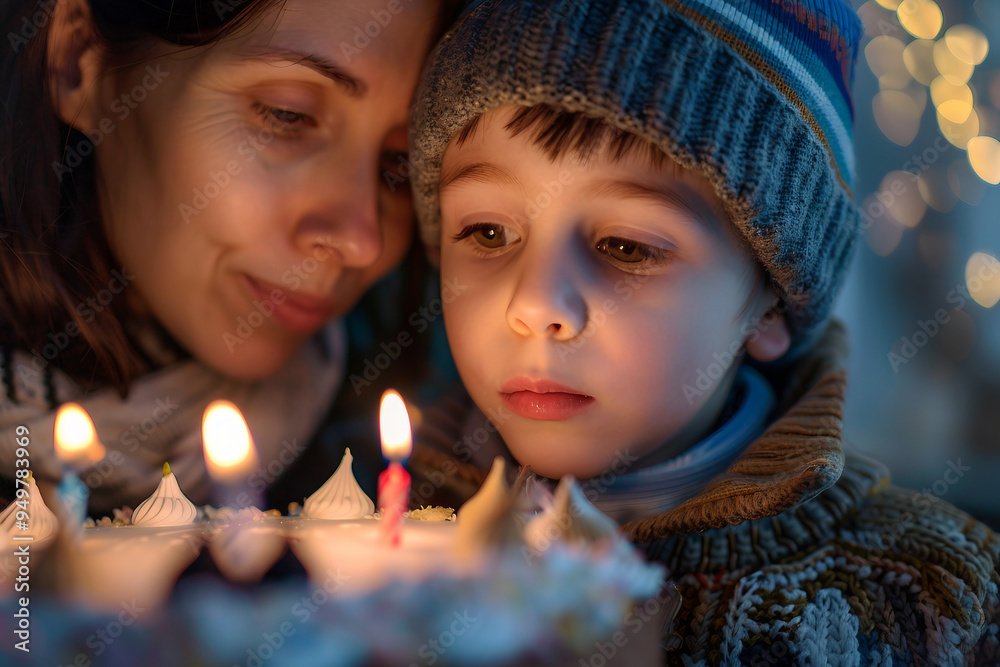 Happy family celebrating baby birthday party generative ai Happy family celebrating baby birthday party generative ai
