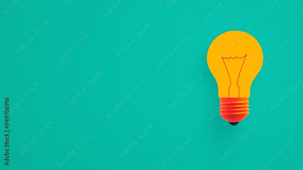 Innovative mind, bulb sparking ideas, flat design illustration Innovative mind, bulb sparking ideas, flat design illustration