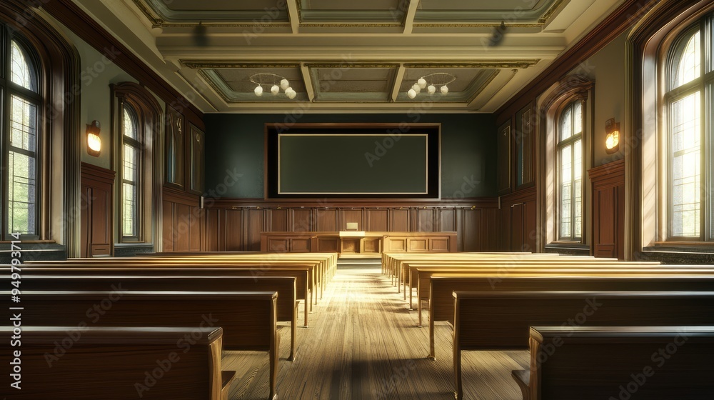 Fototapeta premium Lecture hall. AI generated illustration