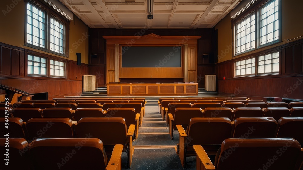 Fototapeta premium Lecture hall. AI generated illustration