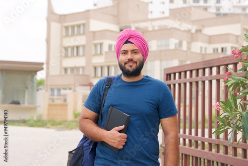 Sikh Indian Student Looking in the Camera photo