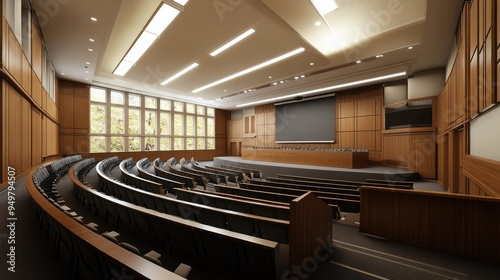 Modern Lecture Hall. AI generated illustration. photo