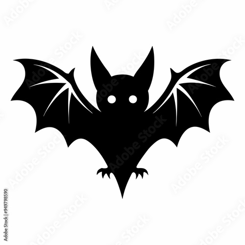 Bat Silhouette Black Vector