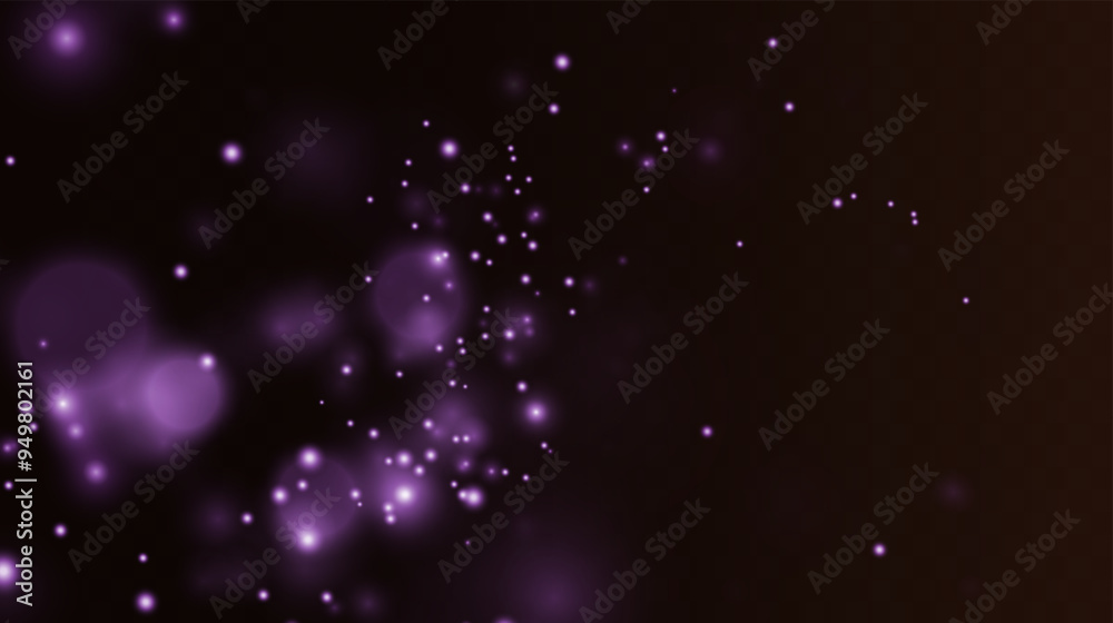 Bokeh blue light lights effect background. Christmas background of shining dust Christmas glowing bokeh confetti and spark overlay texture for your design. Blue dust PNG.