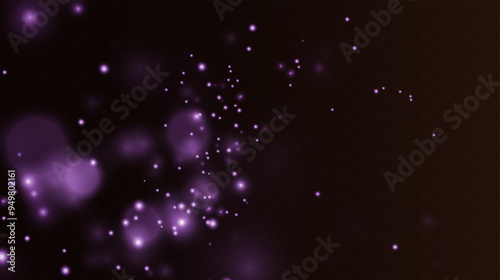 Bokeh blue light lights effect background. Christmas background of shining dust Christmas glowing bokeh confetti and spark overlay texture for your design. Blue dust PNG.	
