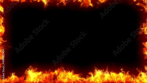Motion Graphic Animated Design Art Background of Fire Flames Decoration