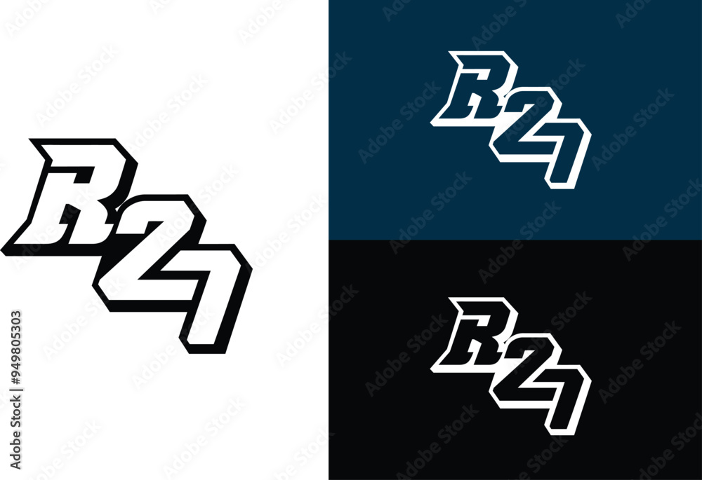 R27 3d logo design R27 3d logo design