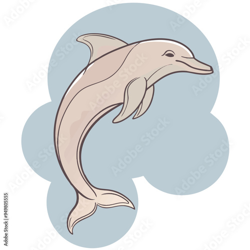 Dolphin design and vector art.