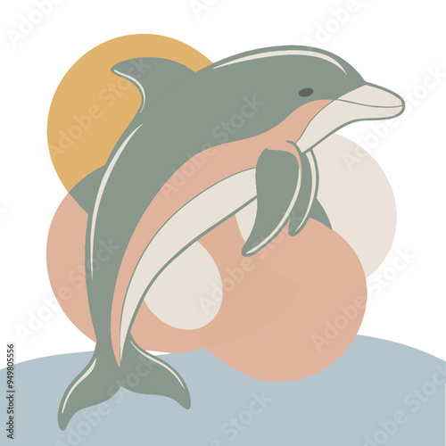 Dolphin design and vector art.